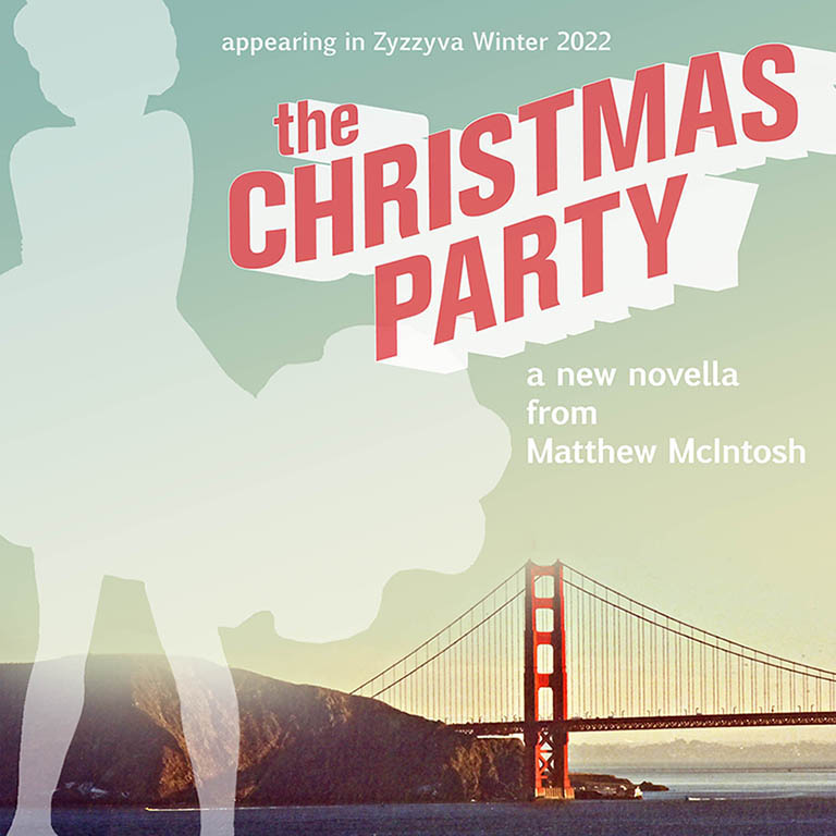 Cover art for “The Christmas Party”, a new novella from Matthew McIntosh